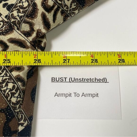 Vintage 80's A.D.S Gold Sparkling Animal Print Bomber Jacket Women's Size Large - Picture 14 of 15